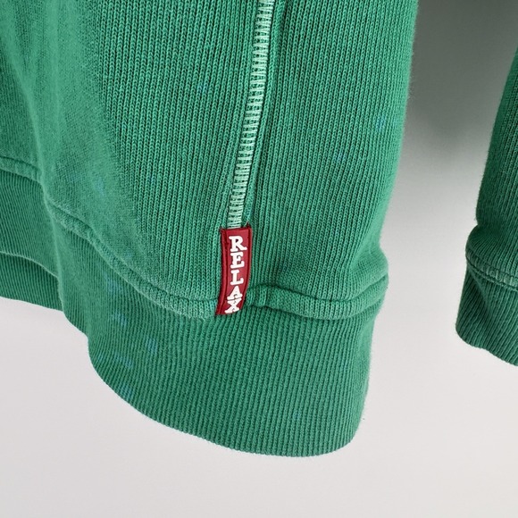 Tommy Bahama Relax Embroidered Marlin Mens Size XL 1/4 Zip Pullover Green - Picture 5 of 16